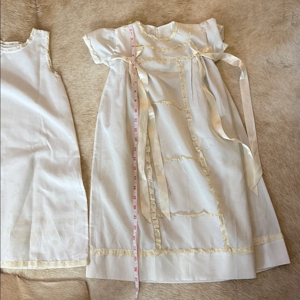 Vintage  White Baby christianing gown set